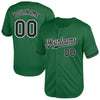 Custom Kelly Green Black-White Mesh Authentic Throwback Baseball Jersey