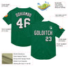 Custom Kelly Green White-Black Mesh Authentic Throwback Baseball Jersey