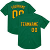 Custom Kelly Green Gold-Black Mesh Authentic Throwback Baseball Jersey