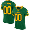 Custom Kelly Green Gold-Black Mesh Authentic Throwback Football Jersey