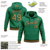 Custom Stitched Kelly Green Old Gold-Black Sports Pullover Sweatshirt Hoodie