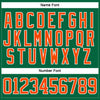 Custom Kelly Green Orange-White Hockey Lace Neck Jersey