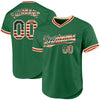 Custom Kelly Green Vintage USA Flag Cream-Red Authentic Throwback Baseball Jersey