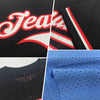 Custom Light Blue Navy Gray-Teal Mesh Authentic Throwback Baseball Jersey