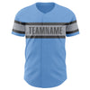 Custom Light Blue Gray-Steel Gray Authentic Baseball Jersey