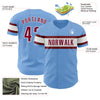 Custom Light Blue Maroon-White Authentic Baseball Jersey