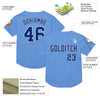 Custom Light Blue Royal-White Mesh Authentic Throwback Baseball Jersey