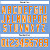 Custom Light Blue Bay Orange-White Hockey Lace Neck Jersey