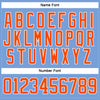 Custom Light Blue Orange-White Hockey Lace Neck Jersey