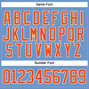 Custom Light Blue Orange-White Hockey Jersey