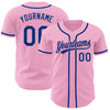 Custom Light Pink Royal Authentic Baseball Jersey