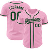 Custom Light Pink Green Authentic Baseball Jersey