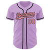 Custom Light Purple Medium Pink-Black Authentic Baseball Jersey