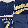 Custom Navy Vegas Gold-White Authentic Baseball Jersey