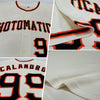 Custom Cream Black-Orange Authentic Baseball Jersey