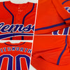 Custom Orange Purple-White Authentic Baseball Jersey