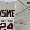 Custom Cream Brown Mesh Authentic Throwback Baseball Jersey