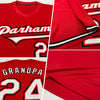 Custom Red White-Black Authentic Throwback Rib-Knit Baseball Jersey Shirt