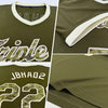 Custom Olive Camo-Cream Authentic Throwback Rib-Knit Salute To Service Baseball Jersey Shirt