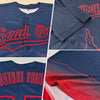 Custom Navy Red 3D Washington City Edition Fade Fashion Authentic Baseball Jersey