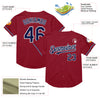 Custom Maroon Navy-White Mesh Authentic Throwback Baseball Jersey