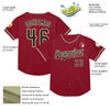 Custom Maroon Black-City Cream Mesh Authentic Throwback Baseball Jersey