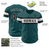 Custom Midnight Green Black-White Authentic Baseball Jersey