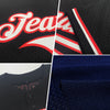 Custom Navy Gray-White Mesh Authentic Throwback Baseball Jersey