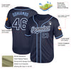 Custom Navy White-Light Blue Mesh Authentic Throwback Baseball Jersey