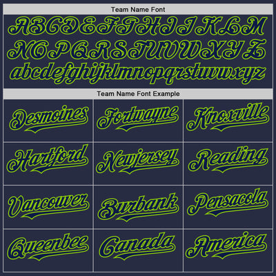 Custom Navy Neon Green Mesh Authentic Throwback Baseball Jersey