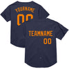 Custom Navy Bay Orange Mesh Authentic Throwback Baseball Jersey