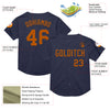 Custom Navy Texas Orange Mesh Authentic Throwback Baseball Jersey