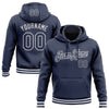 Custom Stitched Navy White Sports Pullover Sweatshirt Hoodie