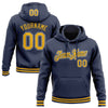 Custom Stitched Navy Gold-White Sports Pullover Sweatshirt Hoodie