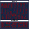 Custom Navy Red Hockey Lace Neck Jersey