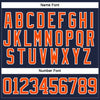 Custom Navy Orange-White Hockey Lace Neck Jersey