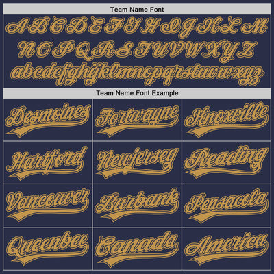 Custom Navy Old Gold Authentic Throwback Baseball Jersey