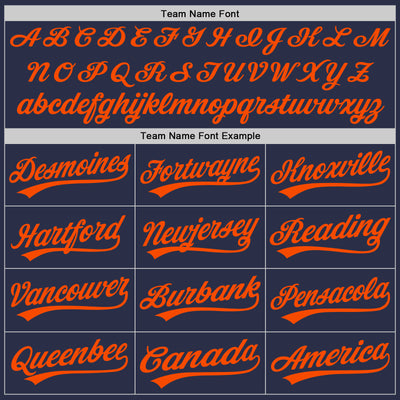 Custom Navy Orange Authentic Throwback Baseball Jersey