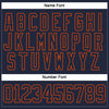 Custom Navy Orange Hockey Jersey