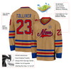 Custom Old Gold Red-Royal Hockey Jersey