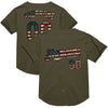 Custom Olive Vintage USA Flag-Black Mesh Authentic Throwback Salute To Service Baseball Jersey