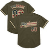 Custom Olive Vintage USA Flag-Cream Mesh Authentic Throwback Salute To Service Baseball Jersey