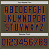 Custom Olive Navy-Orange Authentic Throwback Salute To Service Baseball Jersey