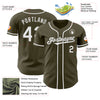 Custom Olive White Authentic Salute To Service Baseball Jersey