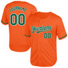 Custom Orange Kelly Green-White Mesh Authentic Throwback Baseball Jersey