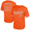 Custom Orange White-Gray Mesh Authentic Throwback Baseball Jersey