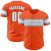 Custom Orange White-Gray Authentic Baseball Jersey