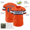 Custom Orange Navy-White Authentic Baseball Jersey