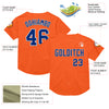 Custom Orange Royal-White Mesh Authentic Throwback Baseball Jersey