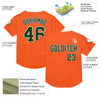 Custom Orange Green-White Mesh Authentic Throwback Baseball Jersey